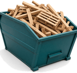 Houtcontainer — a- en b-hout, planken, pallets