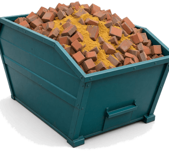 Container voor oprit uitbreken: klinkers, zandbed