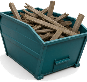 Container voor schutting vervangen: houten delen en palen