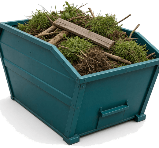 Tuincontainer — gemengd tuinafval, max. 10% aarde